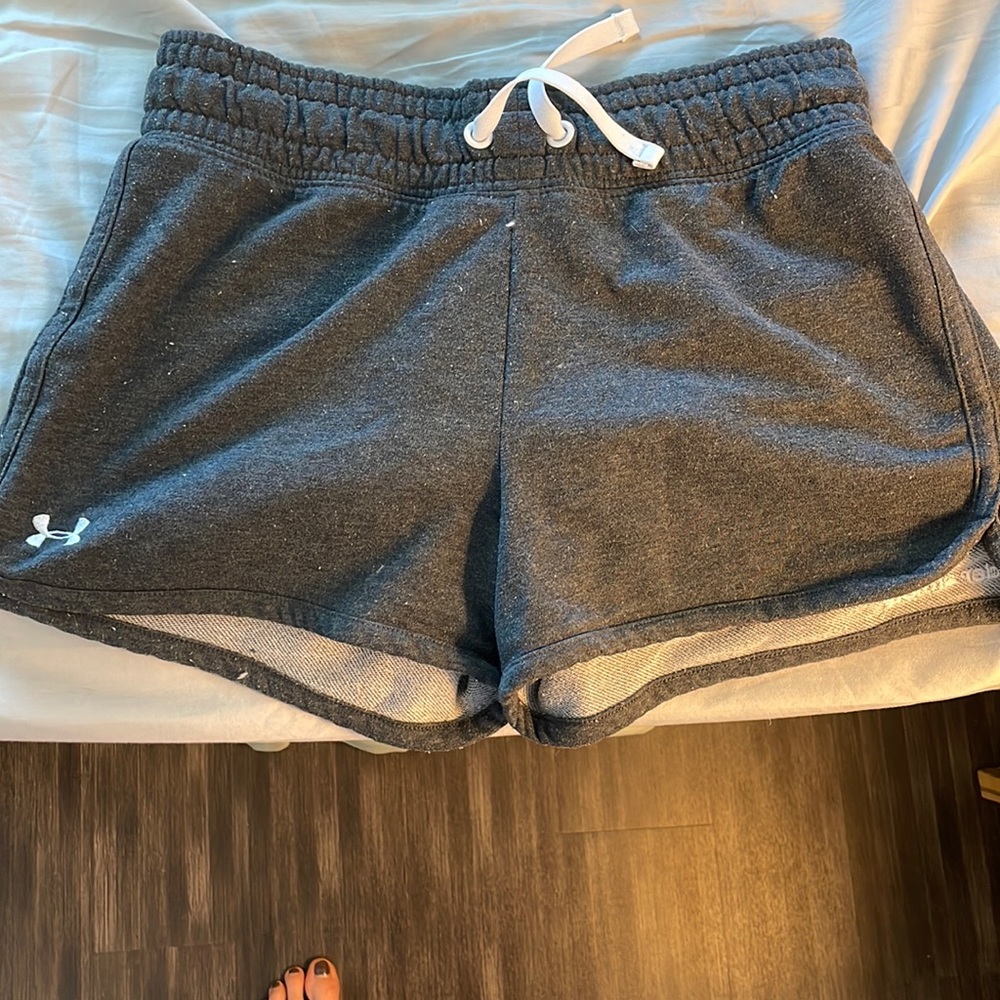 under armour gray sweatshorts